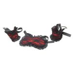 Lace Blindfold & Cuffs Fetish Play Kit - 2 Pcs