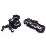 Lace Blindfold & Cuffs Fetish Play Kit - 2 Pcs - Image 2