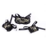 Lace Blindfold & Cuffs Fetish Play Kit - 2 Pcs - Image 3