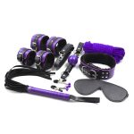 Purple And Black Fur Lined Bondage Kit 8 Piece - Image 6