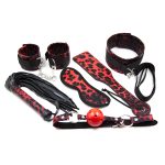 Red Leopard Line Bondage Kit - 6 Pcs - Image 6