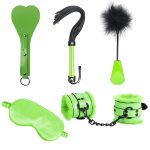 Green Leather BDSM Kit - 5 pcs - Image 6