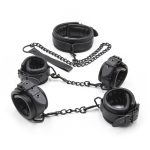 Pin Buckle Leather Collar & Cuffs - Image 6