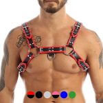 Black With Red Edge Chest Harness - Image 6