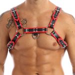 Black With Red Edge Chest Harness - Image 12