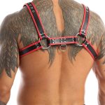 Black With Red Edge Chest Harness - Image 3