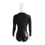 Black Ultra-Shine PVC Mini Dress - Image 4