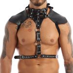 Men's Faux Leather Halter - Image 6