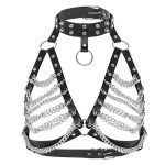 Women's Punk Harness Bra Goth Belt - Image 7