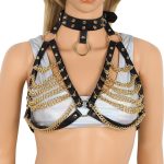 Women's Punk Harness Bra Goth Belt - Image 8