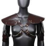 Unisex Brown PU Leather Vintage Armor - Image 6