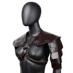 Unisex Brown PU Leather Vintage Armor - Image 7