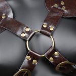 Unisex Brown PU Leather Vintage Armor - Image 3