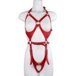 PU Punk Breast Cutout Harness - Image 6