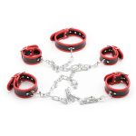 Restraint PU Leather Hands Cuffs Neck Collar Set - Image 6