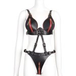 Bondage Underwear Set with Metal Zipper
