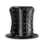 Punk Unisex Rivet High Top Party PU Top Hat - Image 2