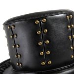 Steampunk Leather Riveted Hat - Image 2