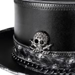 Steampunk Leather Top Hat For Halloween - Image 3