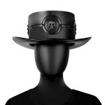 Men's Steampunk Skull Rivet Hat - Image 2