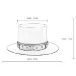 Men's Steampunk Buckles Splice Hat - Image 3