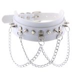 Spikes Collar With Silver Chain - Image 10