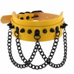 Spikes Collar With Black Chain - Image 6