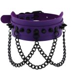 Spikes Collar With Black Chain - Image 12