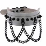Spikes Collar With Black Chain - Image 15