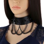 Spikes Collar With Black Chain - Image 18