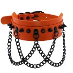 Spikes Collar With Black Chain - Image 19