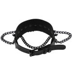 Spikes Collar With Black Chain - Image 21