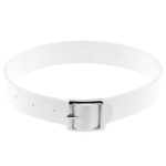 Harajuku Punk Rock Leather Collar - Silver - Image 5