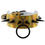 Double Layer PU Leather Black Nail Collar - Laser - Image 6