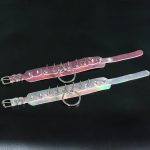Double Layer PU Leather Silver Nail Collar - Laser - Image 7
