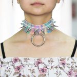 Double Layer PU Leather Silver Nail Collar - Laser - Image 8