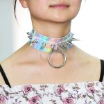 Double Layer PU Leather Silver Nail Collar - Laser - Image 9