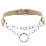 Silver O Ring Chain Neck Necklace - Image 2