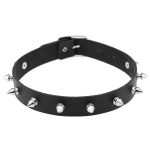 Punk Spiked Studded Leather Collar - Image 8