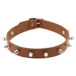 Punk Spiked Studded Leather Collar - Image 10