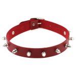 Punk Spiked Studded Leather Collar - Image 2