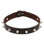 Punk Spiked Studded Leather Collar - Image 4