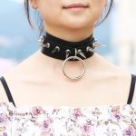 Double Layer PU Leather Silver Nail Collar - Image 17