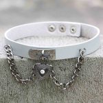 Heart Lock Leather Collar Neck Strap - Image 11