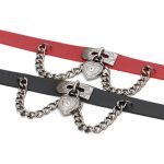Heart Lock Leather Collar Neck Strap - Image 15