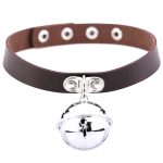 Leather Silver Bell Pendant Collar - Image 10