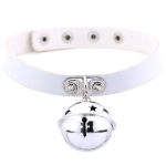Leather Silver Bell Pendant Collar - Image 15