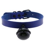 Leather Black Bell Pendant Collar - Image 8
