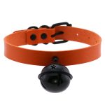 Leather Black Bell Pendant Collar - Image 9