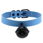 Leather Black Bell Pendant Collar - Image 12